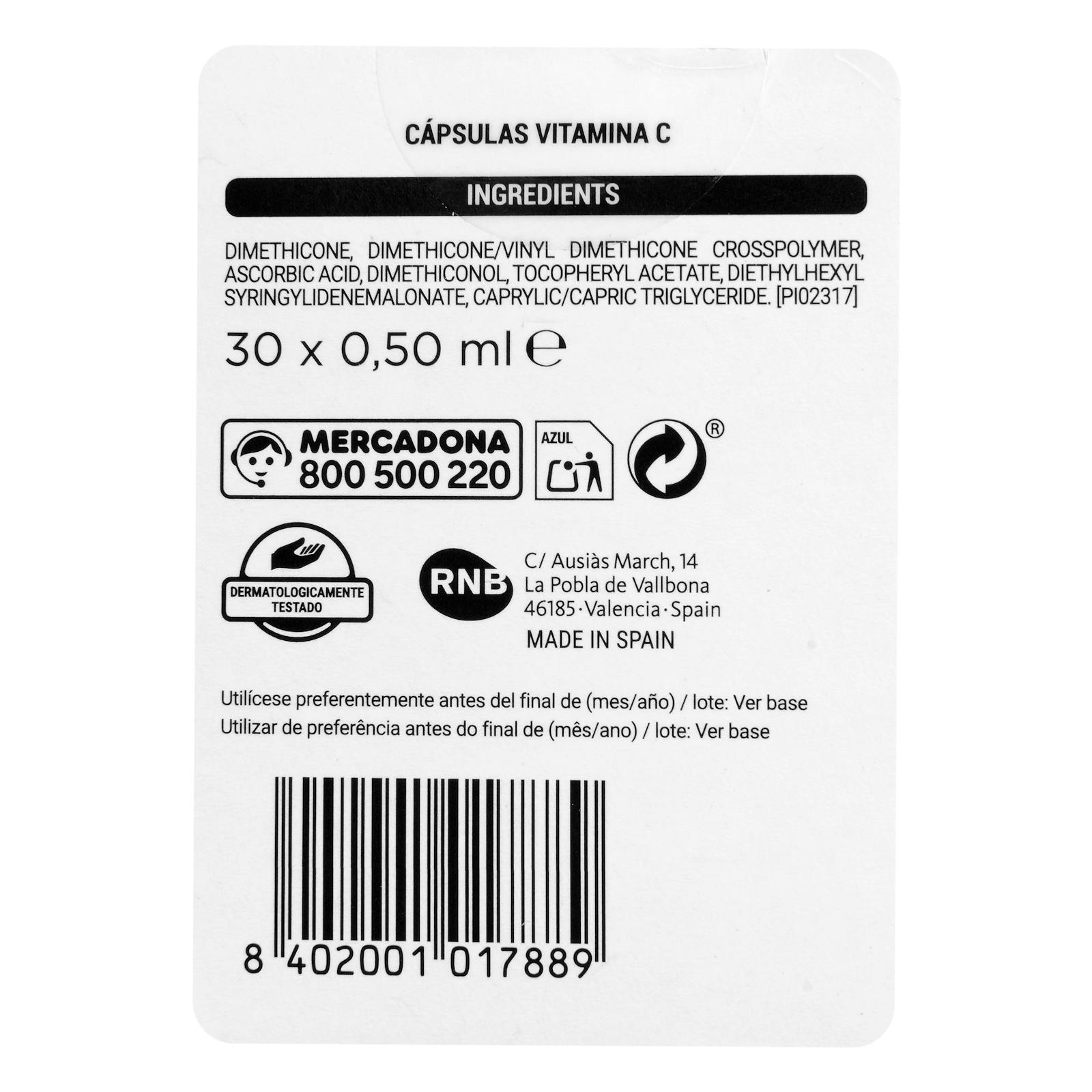 Capsules de vitamine C 10 % Antiox Deliplus