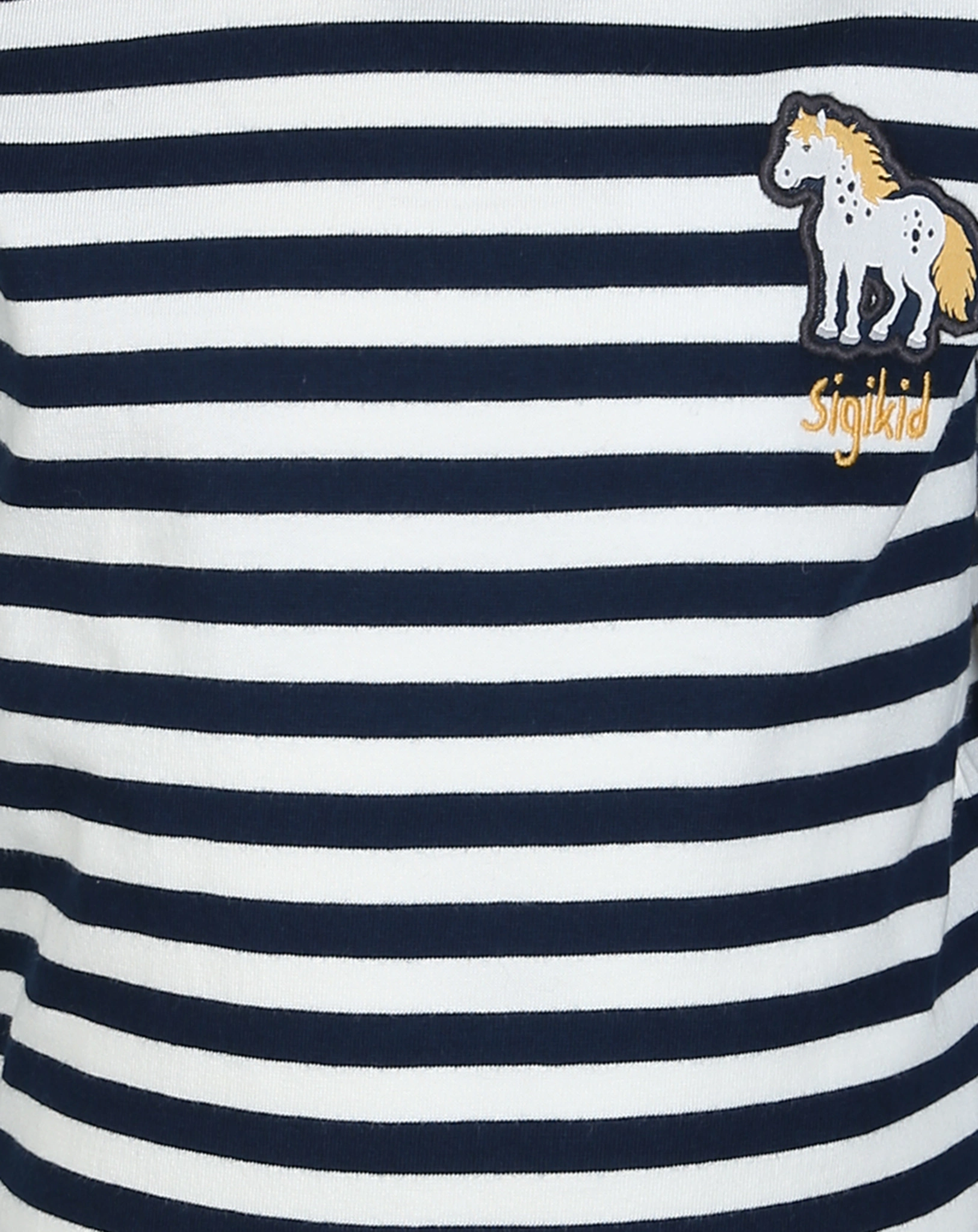 Langarm-Shirt KLEINES PONY gestreift in weiß/dunkelblau