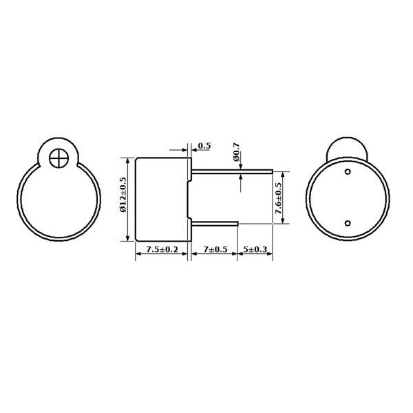 Velleman Sirene Micro 12VDC Pcb Tipo Selado - SV4/12-SN