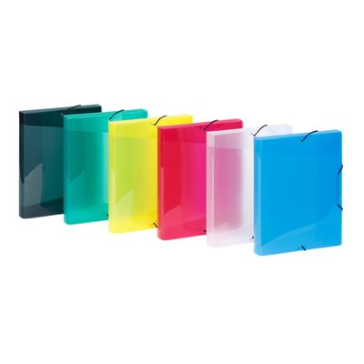 Viquel Propyglass - Boîte de classement plastique A5 - dos 30 mm - disponible dans différentes couleurs
