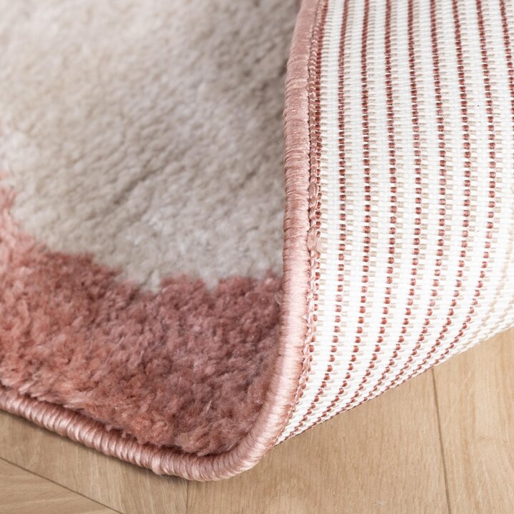 Wasbaar kindervloerkleed - Moos Flower Roze