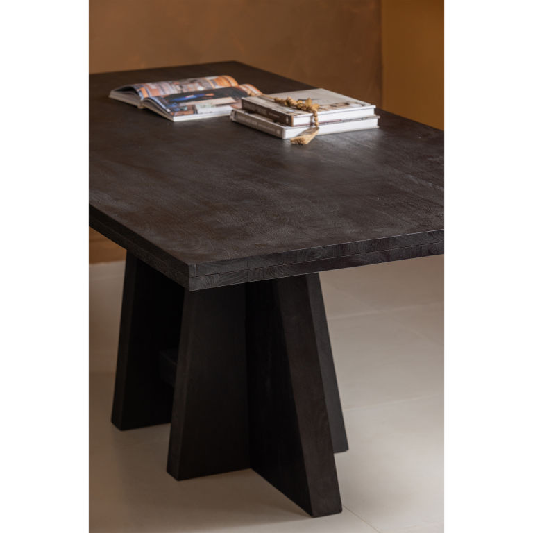 WOOOD Kean eettafel 220x100 zwart