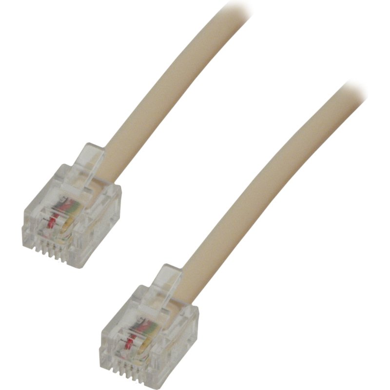 MCL Cable Modem RJ11 6P/4C 3m Ivoire
