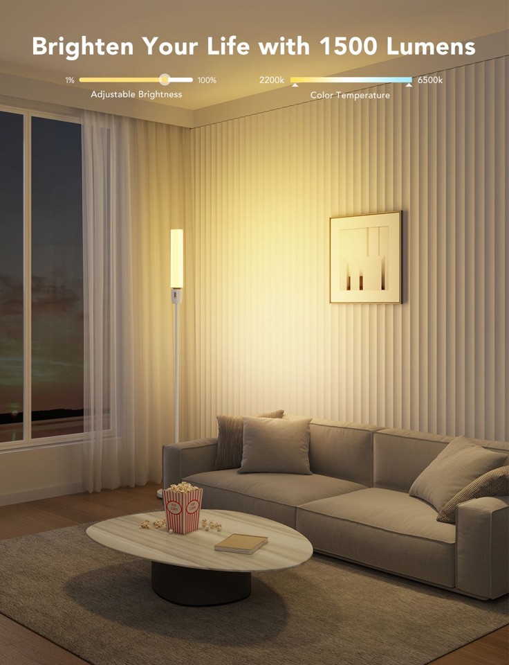 Govee - RGBICWW Cylinder Floor Lamp