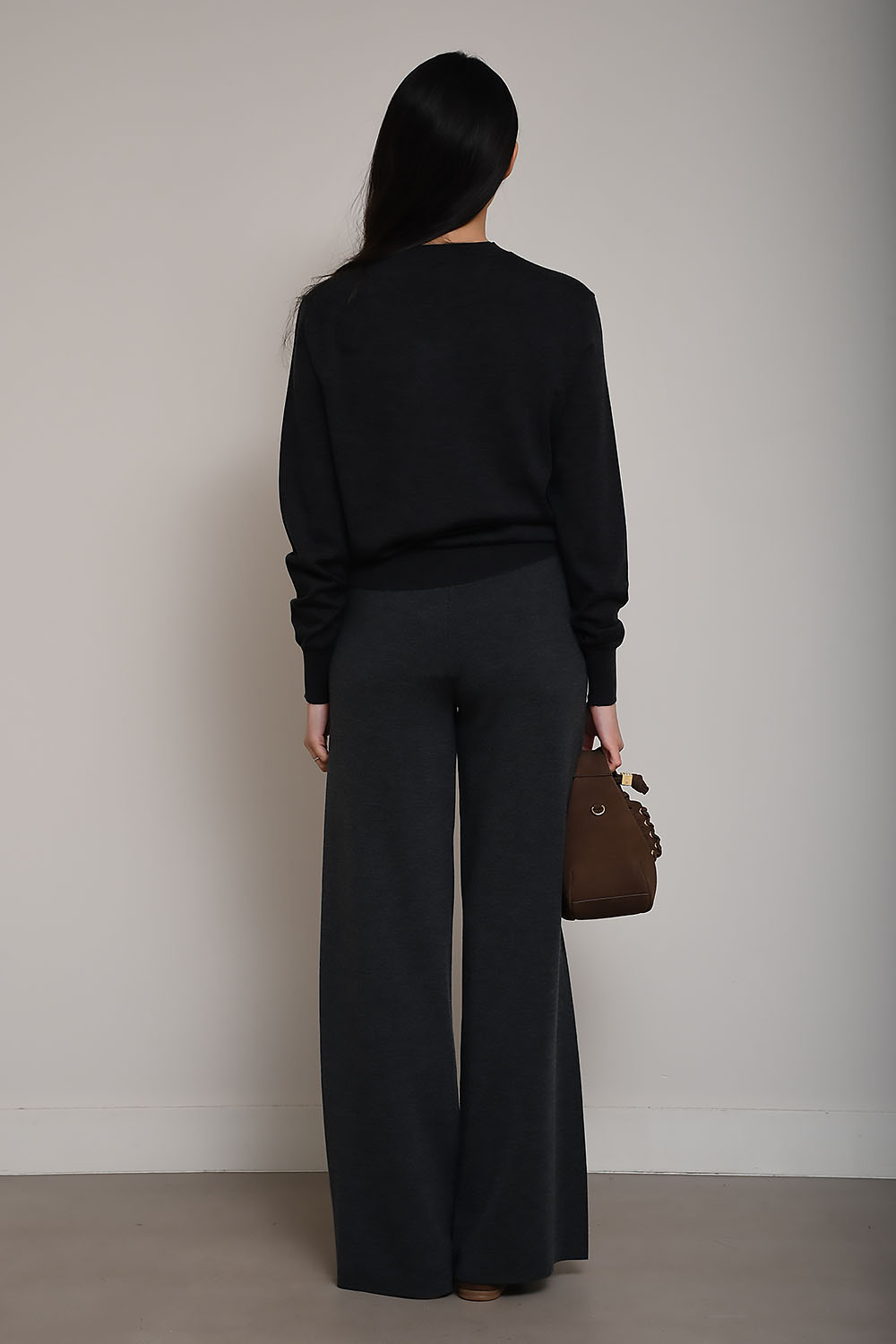 Wool knitted crew
