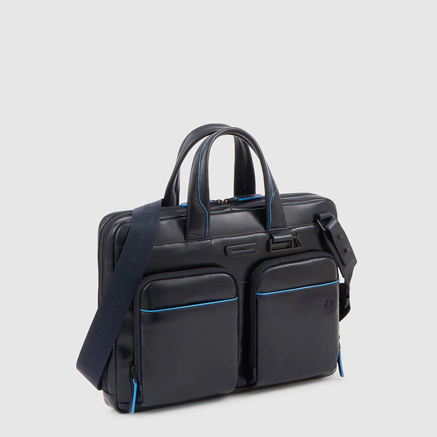 Piquadro Blue Square Computer Portfolio Briefcase 14'' black