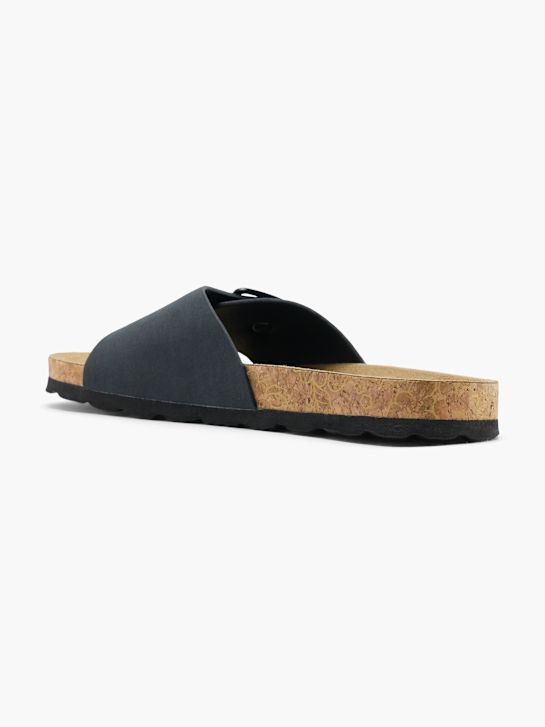 Graceland Tieffussbett-Pantolette Schwarz