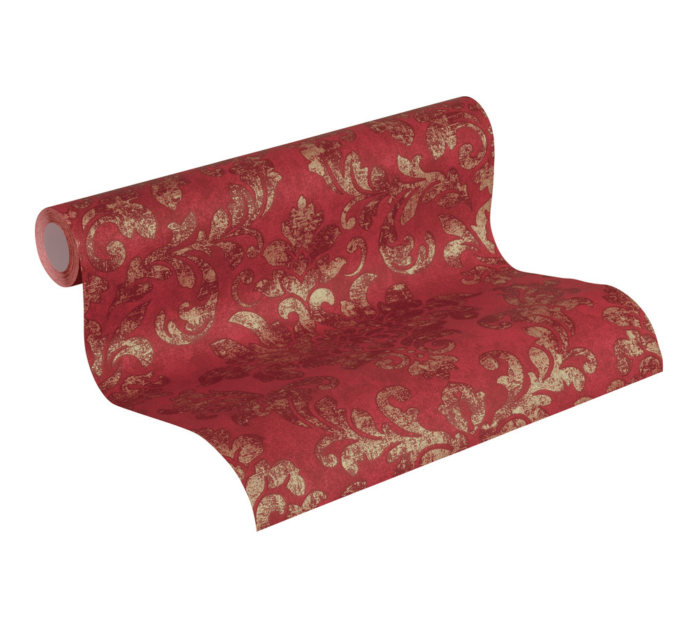 Vliestapete NEUE BUDE 2.0 - rot-gold - Barock - 10 Meter