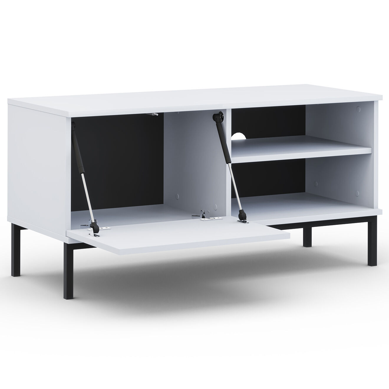 Cosmopolitan Design Meuble TV Query blanc - 101x41x50 cm
