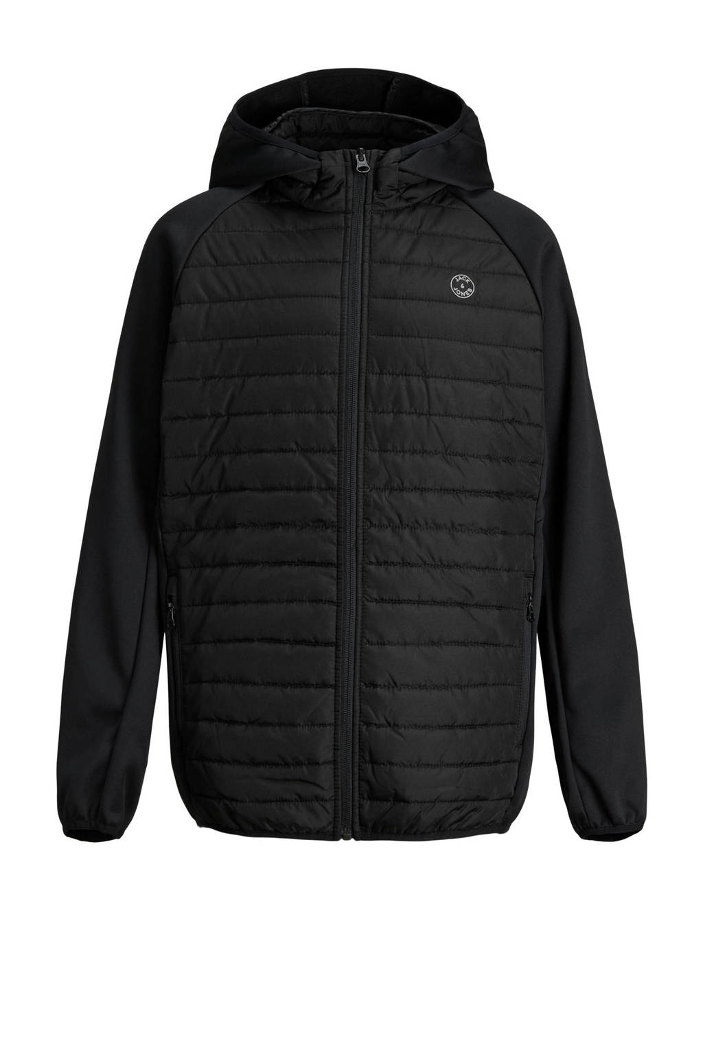 JACK & JONES gewatteerde tussenjas JJEMULTI zwart