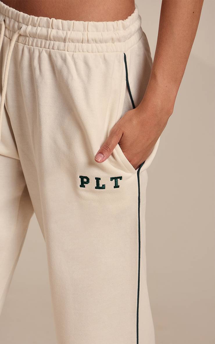 Cream Croc Jogging Large Oversize Avec Logo PLT
