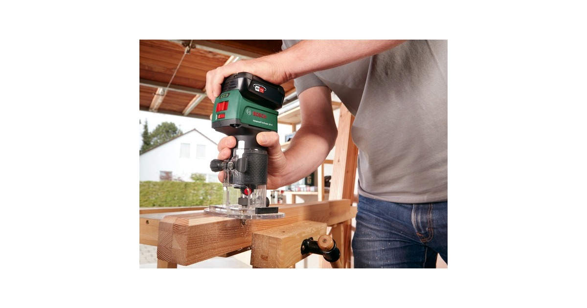 BoschAccufreesmachine AdvancedTrimRouter 18V-8 bovenfrees  (Groen/zwart, POWER FOR ALL ALLIANCE, Accu en oplader niet inbegrepen)