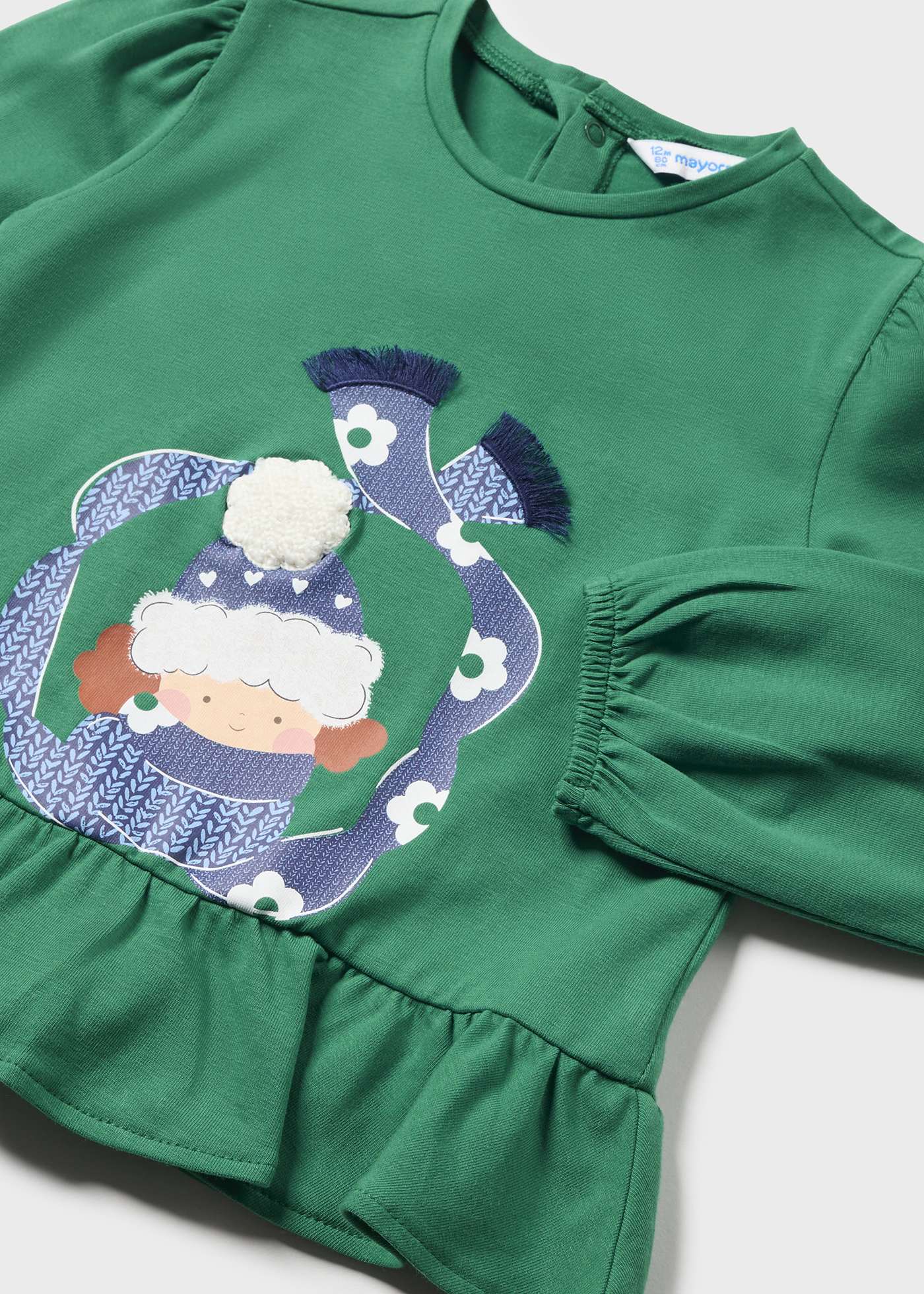 Camiseta infantil com babados Better Cotton