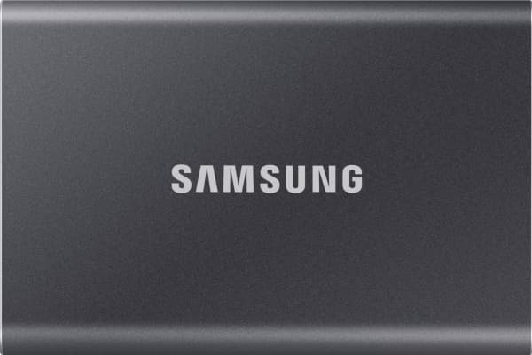Samsung T7 MU-PC4T0T - SSD - kryptert - 4 TB - ekstern (bærbar) - USB 3.2 Gen 2 (USB-C kontakt) - 256-bit AES - grå