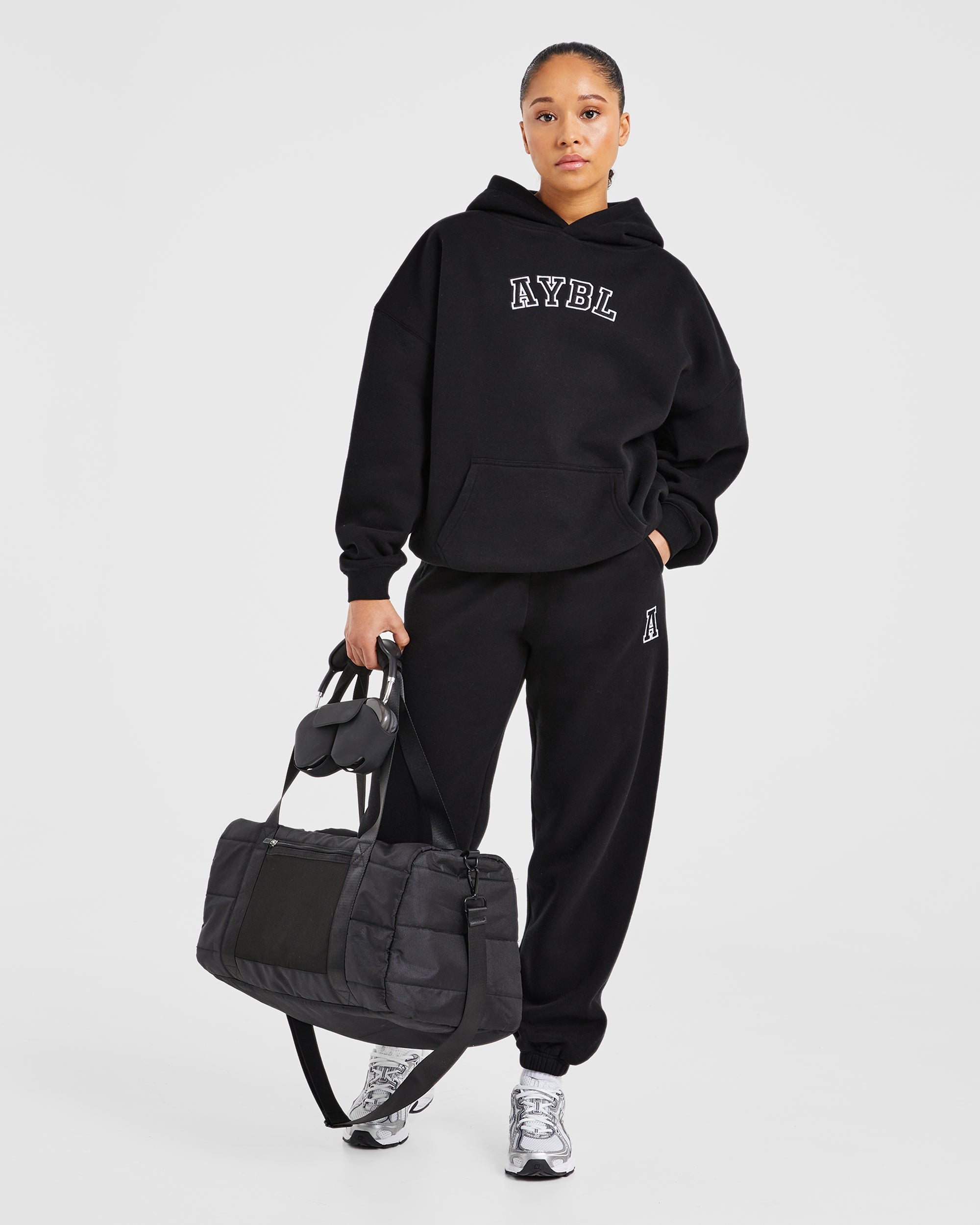 Varsity Embroidered Oversized Hoodie