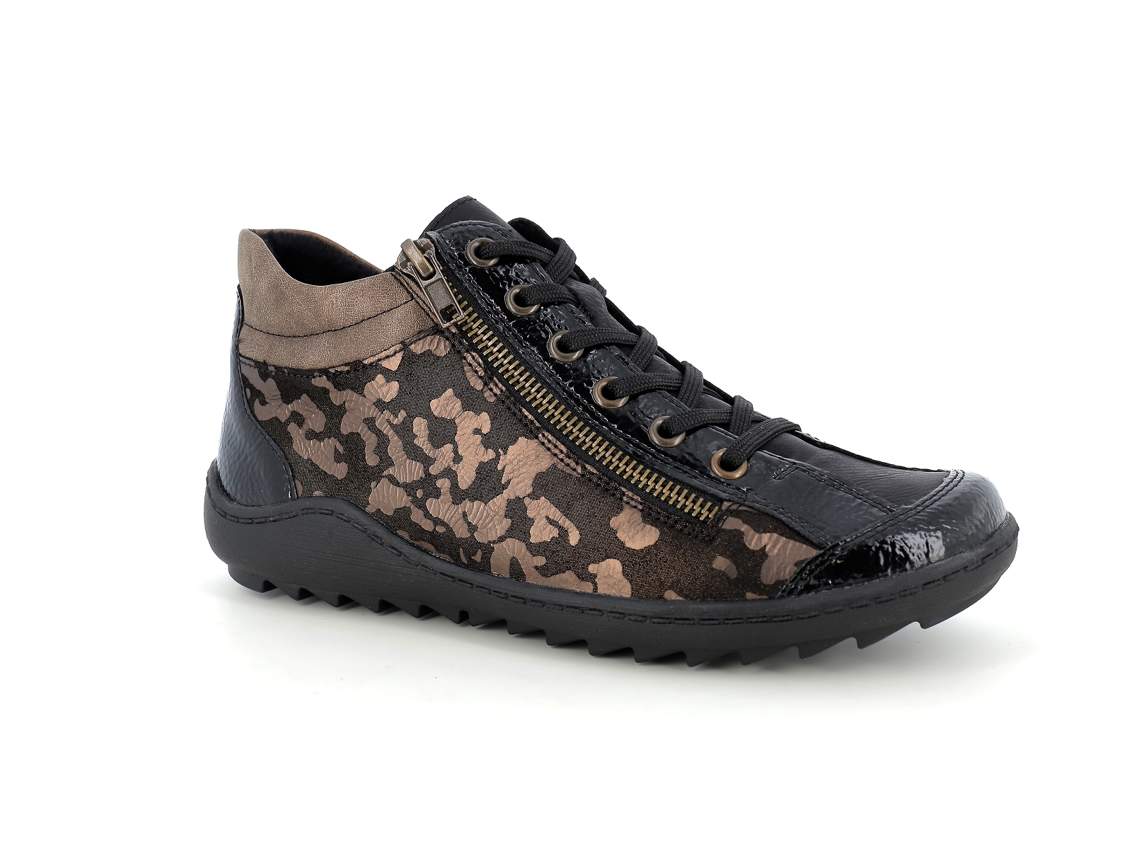 Remonte-R1462 Matières combinées Noir Bronze