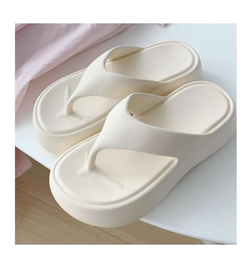 ZORI - Effen plateau slippers