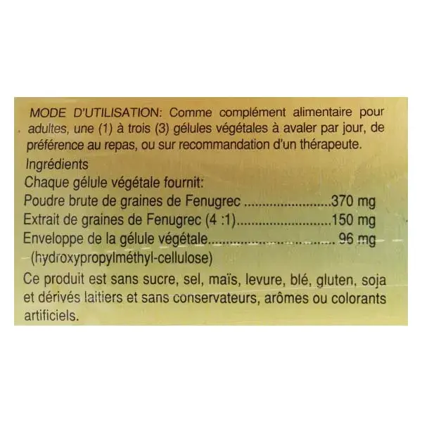 Solgar Fenugrec 100 gélules végétales