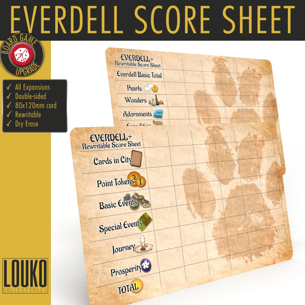 Everdell - Feuille de score réinscriptible