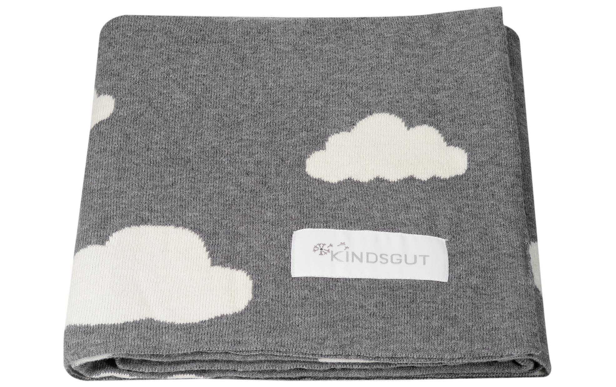 Kuscheldecke Wolken 80 x 100 cmStrickdecke für kleine Kuschler