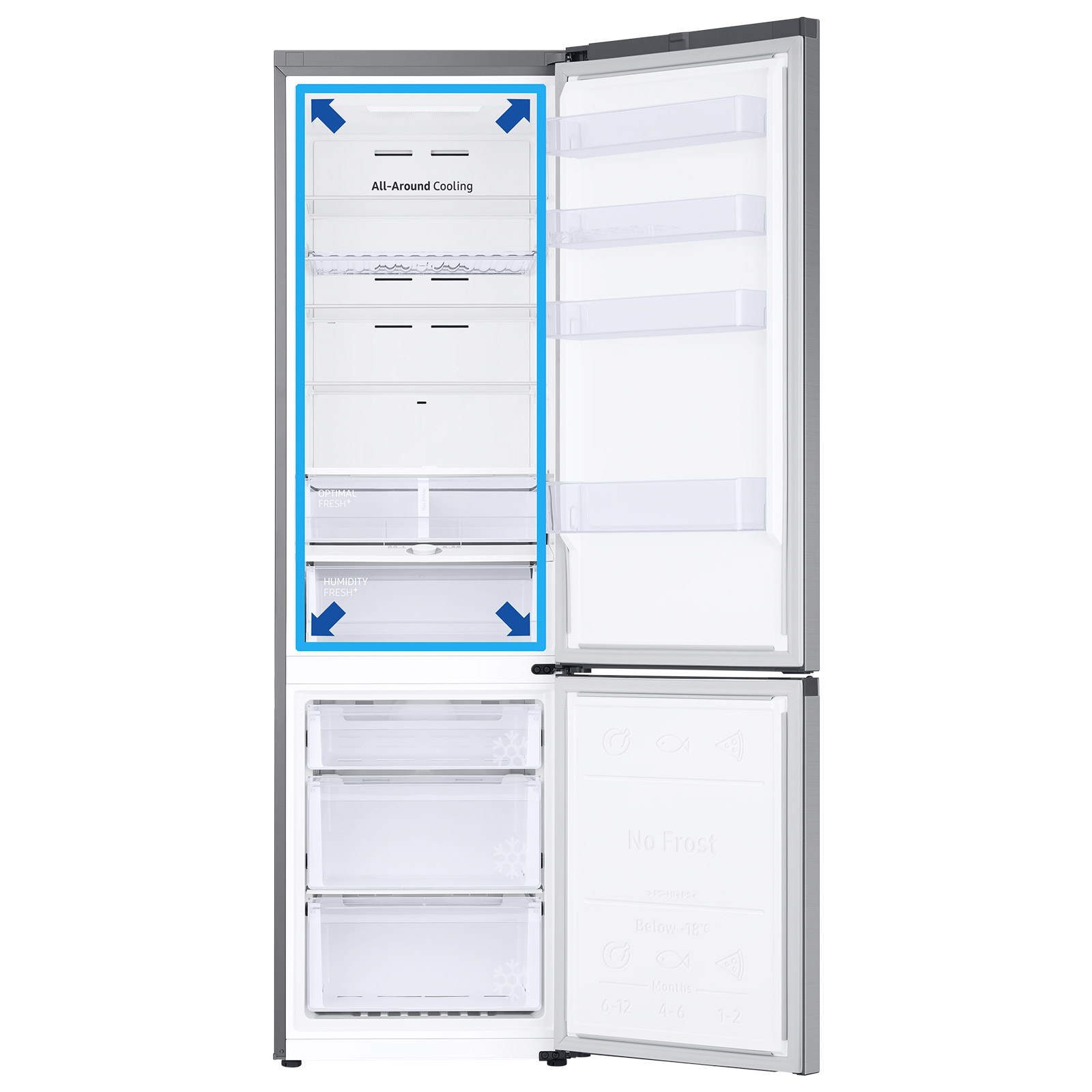 SAMSUNG Kühl-/Gefrierkombination RL34T665ES9/EG - Edelstahl - E