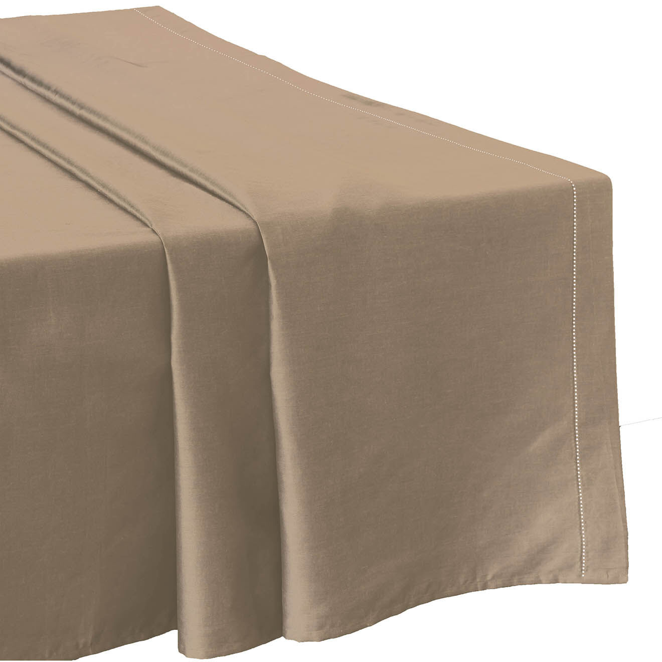 United by PDC Drap plat 100% Satin de Coton ficelle