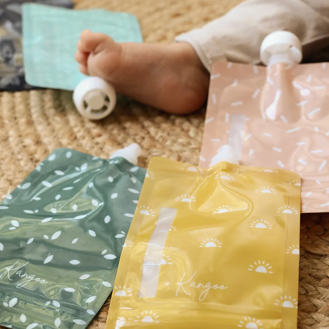 Kangoo et cie Pochettes à compote réutilisables Boho 6x (4oz)