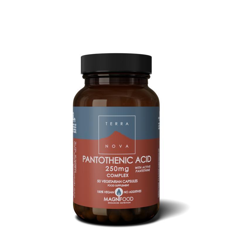 Terranova Pantothenic Acid 250 MG Complex 50 Vegan Capsules