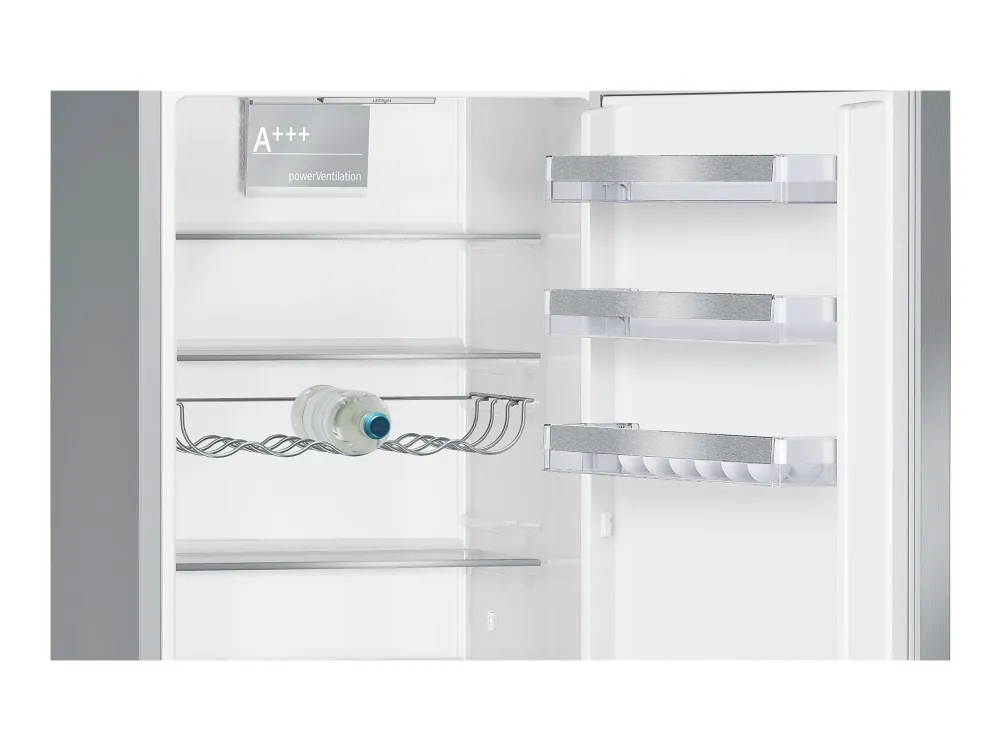 Siemens iQ500 KG39EAICA - Køleskab/fryser - bund-fryser - bredde: 60 cm - dybde: 65 cm - højde: 201 cm - 343 liter - Klasse C - rustfrit stål