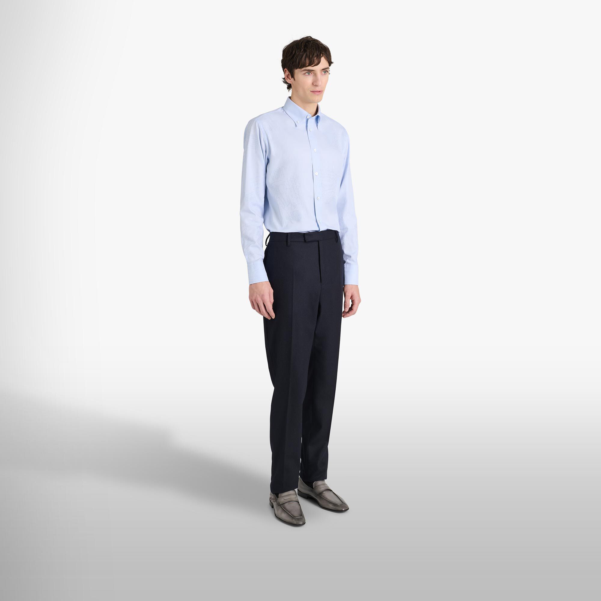 Chemise À Col Boutonne En Coton Scritto