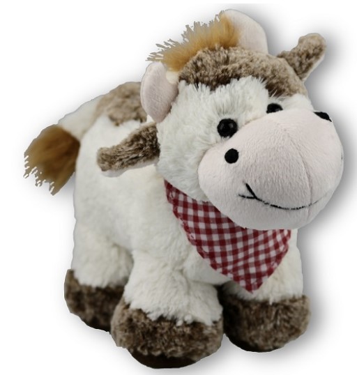 Plüsch Kuh stehend 22cm Braun Kuschelweiches Plüsch