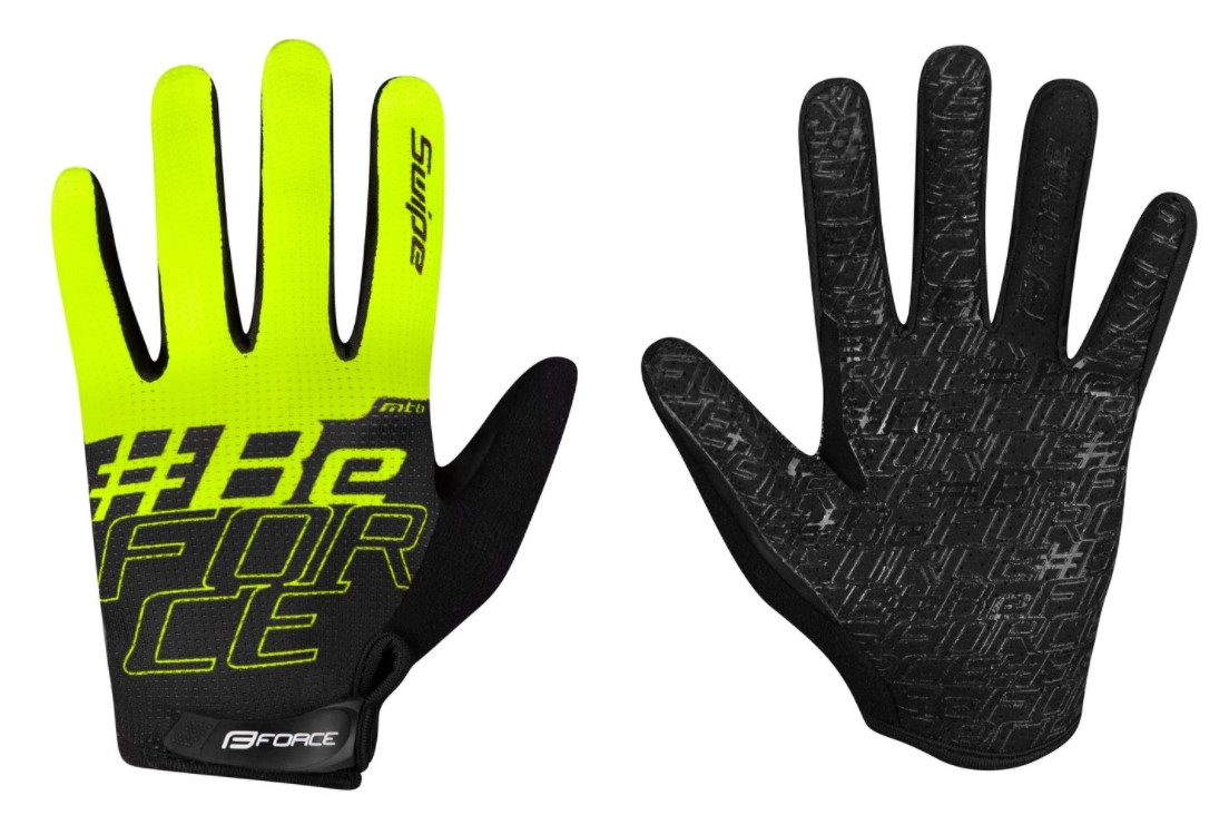Force Swipe Sommer handsker MTB Sort/fluo