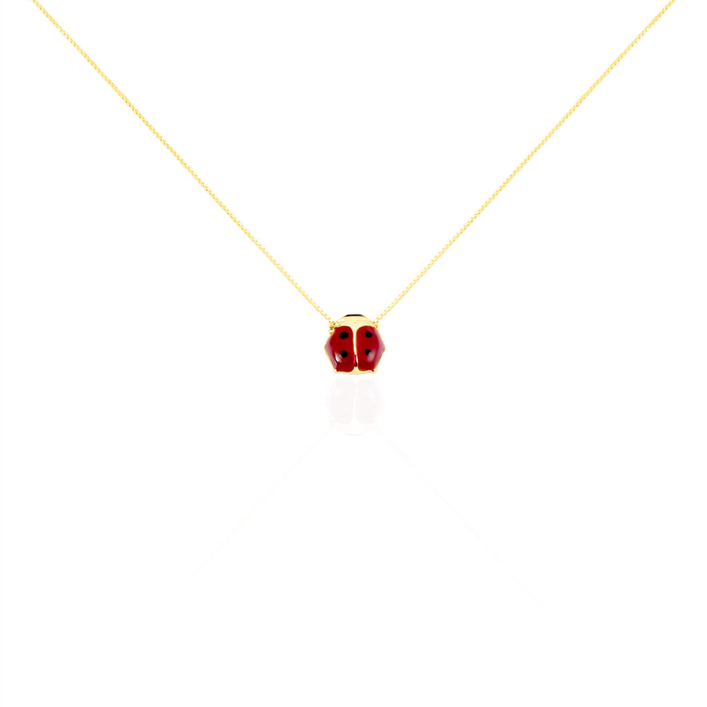 Collier Helidie Coccinelle Or Jaune