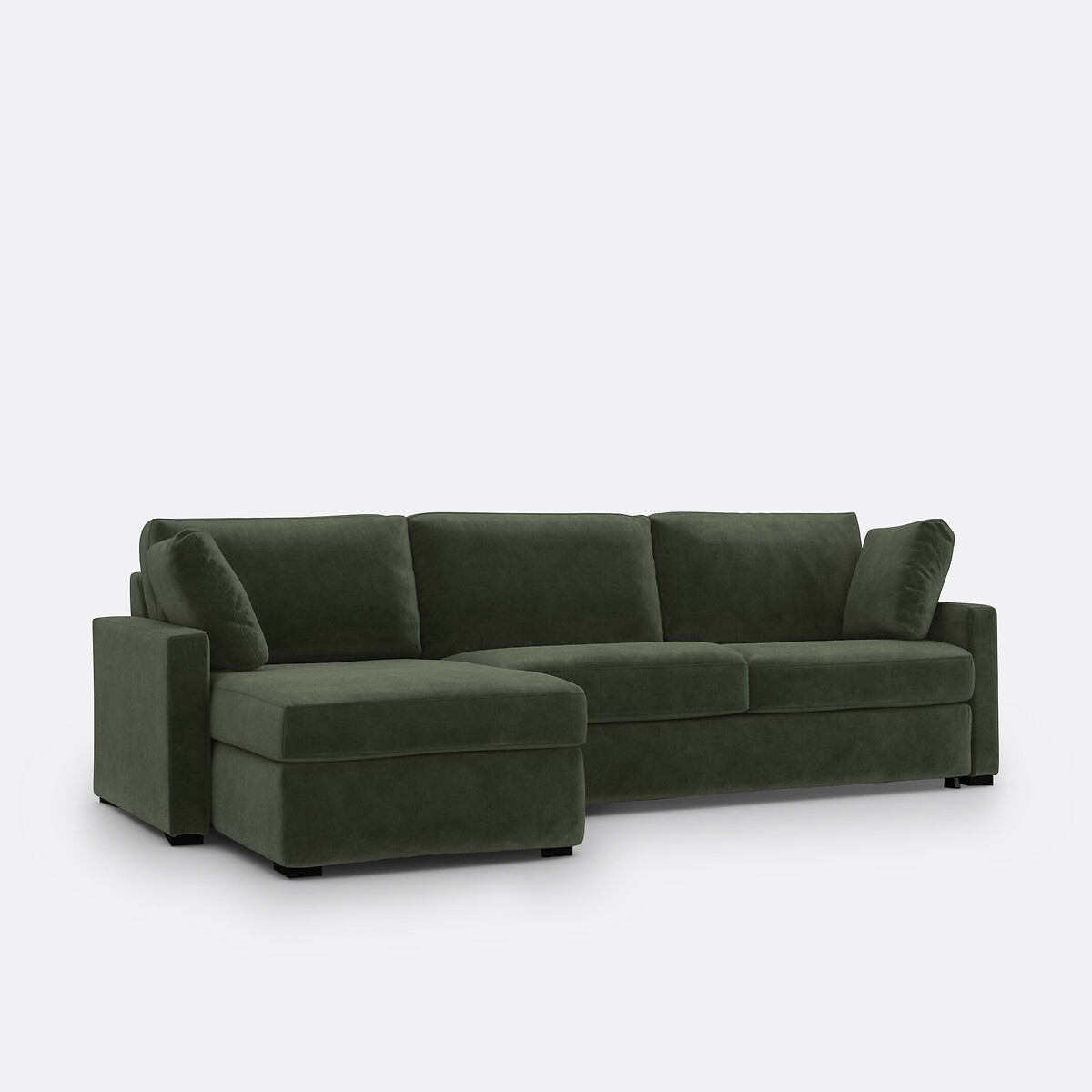 LA REDOUTE INTERIEURS<br>Sofá cama de canto em veludo, Bultex, Timor