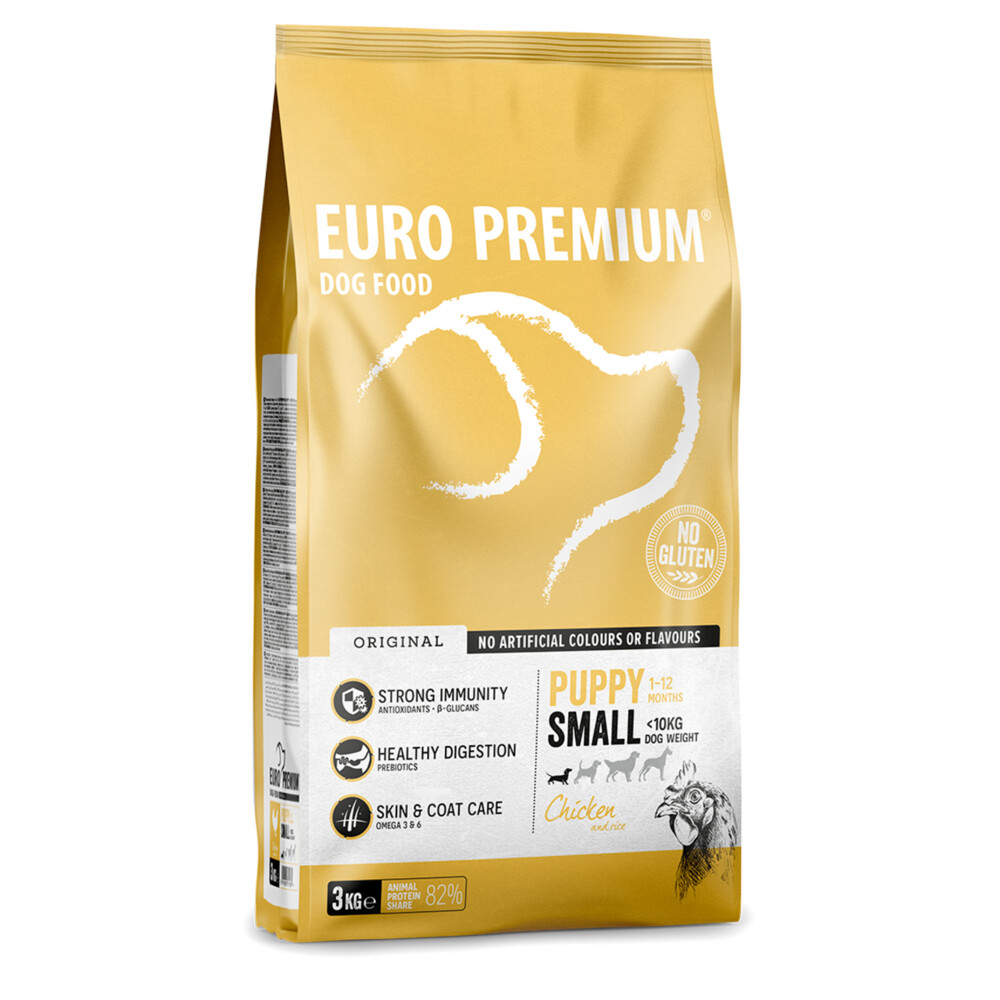 Euro-Premium Puppy Small Kip - Rijst3 kg