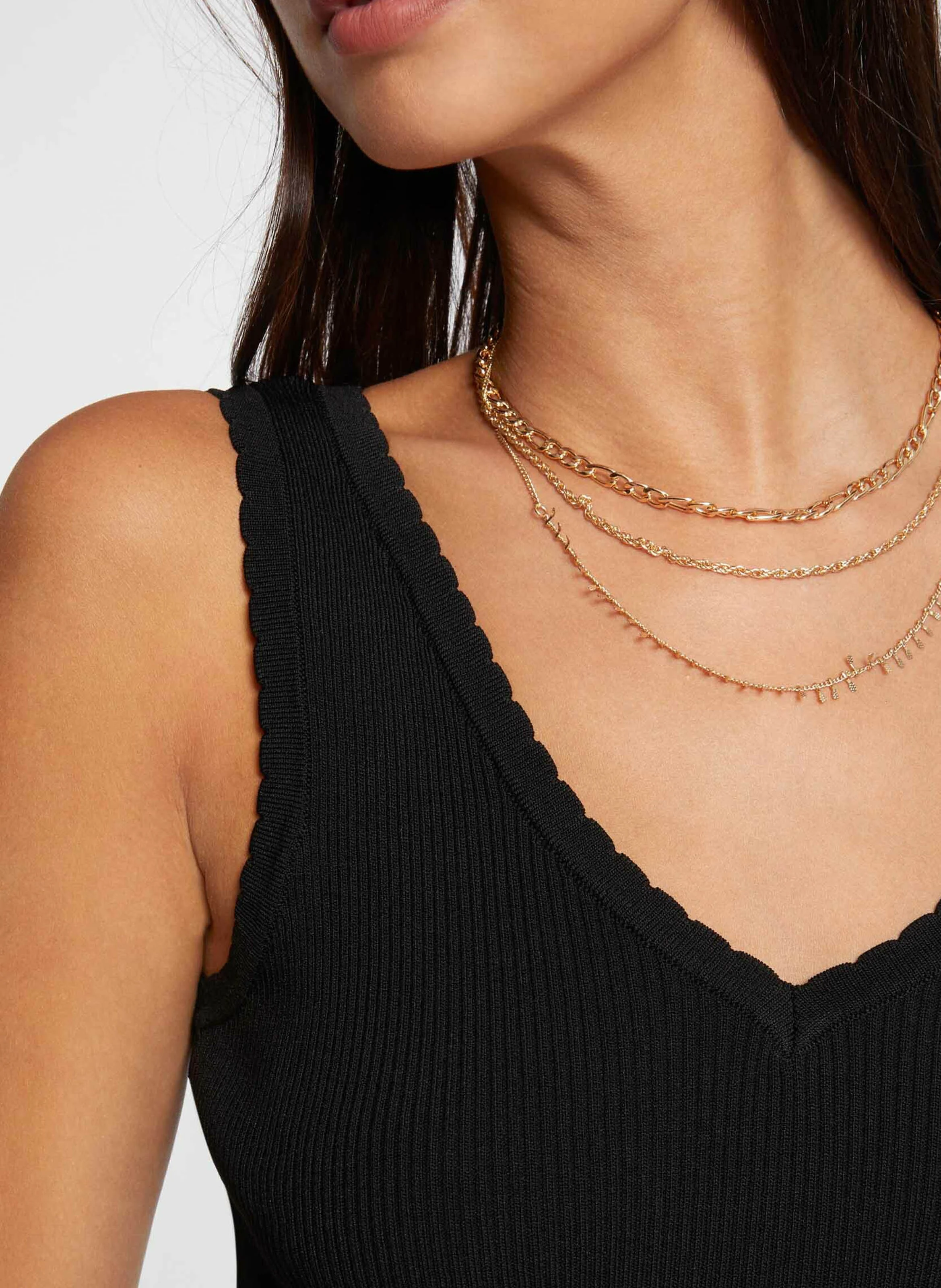 RMLISS - Robe tricot longue cintrée| Noir
