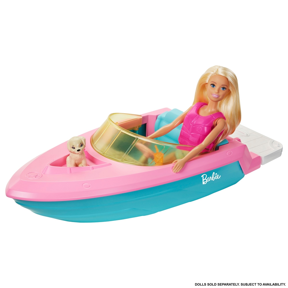 Barbie-Boot mit Welpe und Zubehör