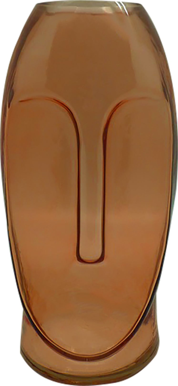 Hakbijl Glass vaas Head bruin D 15 H 30 cm