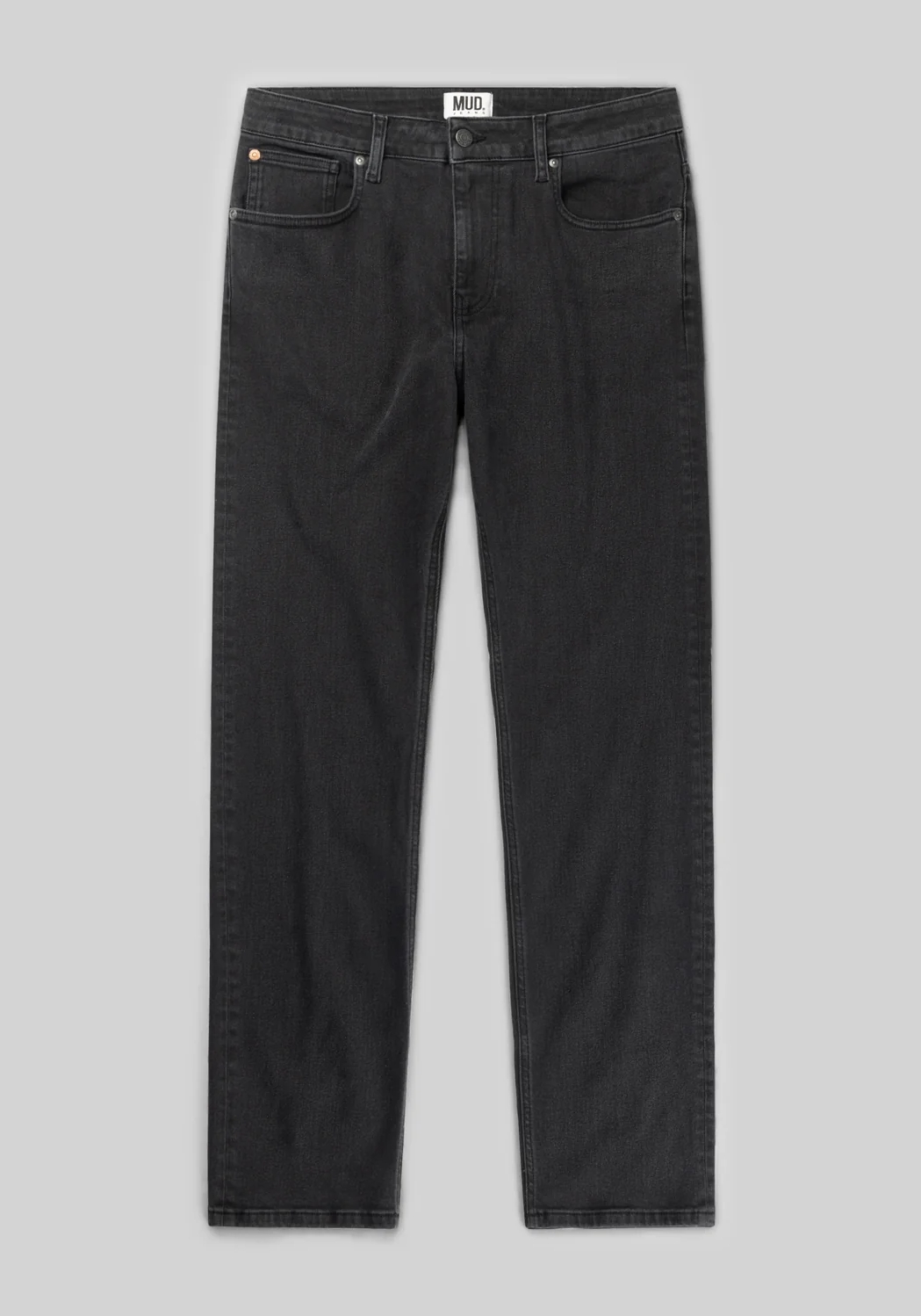 Mud Jeans Herrenjeans Bryce Mid Straight Stone Black