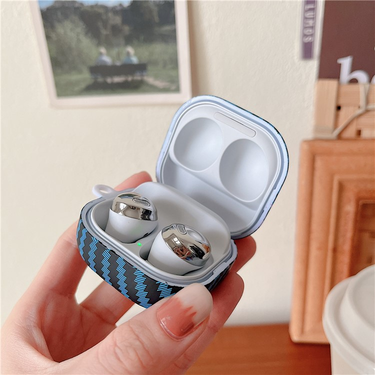 Samsung Galaxy Buds FE / Buds2 Pro / Buds2 / Buds Live / Buds Pro Hardcase Schutzhülle Abdeckung Carbon Look - Schwarz / Grau