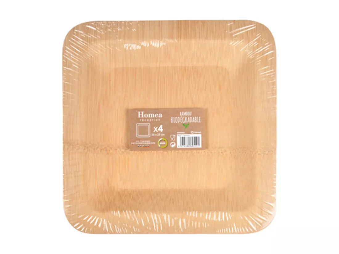 Lot de 4 Plateaux Carrés 