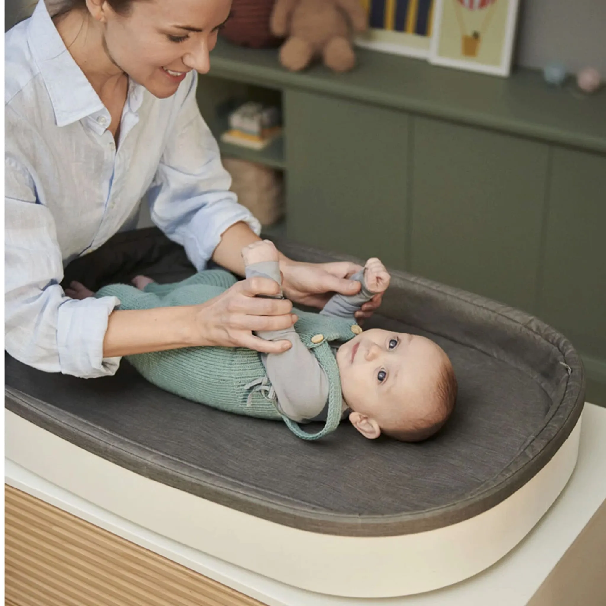 Stokke Matelas à Langer Stokke® Sleepi™ - Blanc  Gris