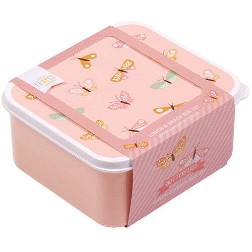 A little lovely company lunchbox set - butterflies- 4st