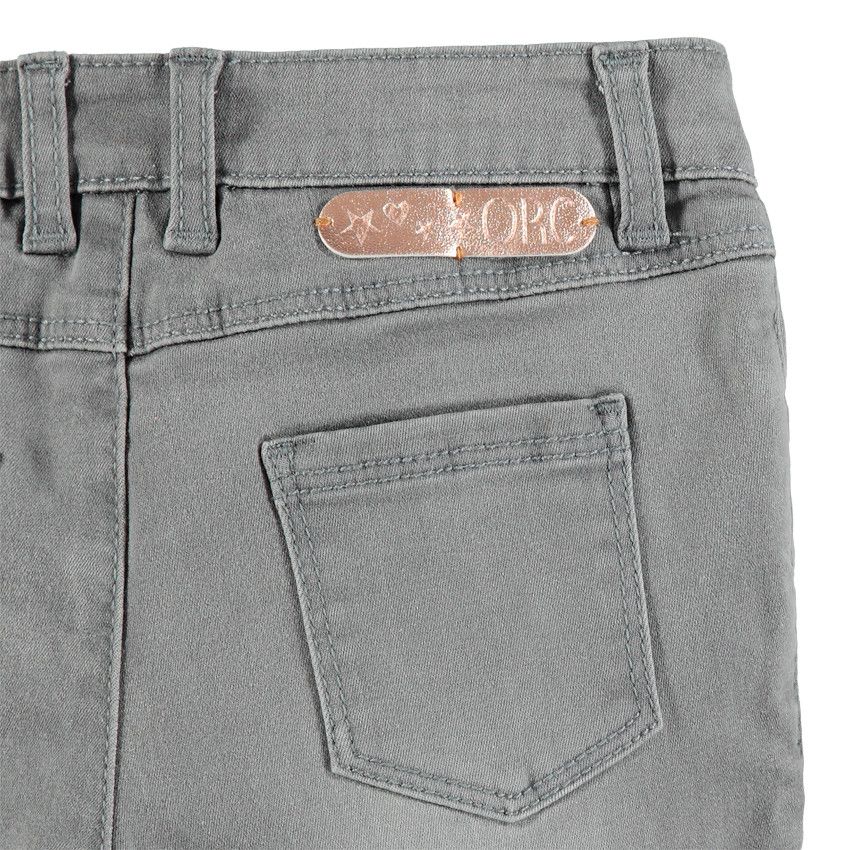 Jeans skinny effet crinkle - Gris chiné