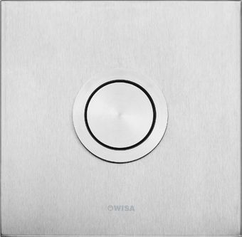 Wisa XS bedieningsplaat Luga DF pneumatisch 16x16cm steel RVS