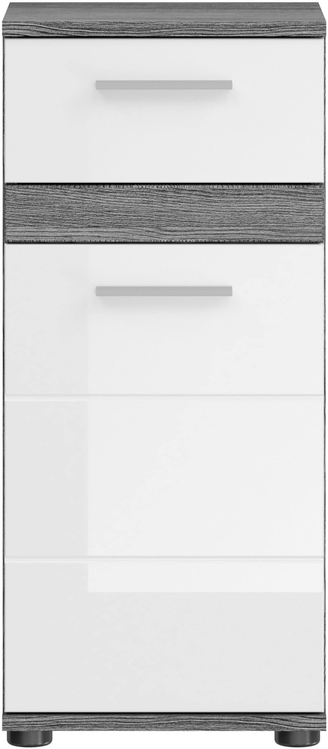 welltime Badmöbel-Set »LUCCA, 5-teilig, TOPSELLER!, MDF Hochglanzfront, bestehend aus:« Set, 5 Stk. tlg.