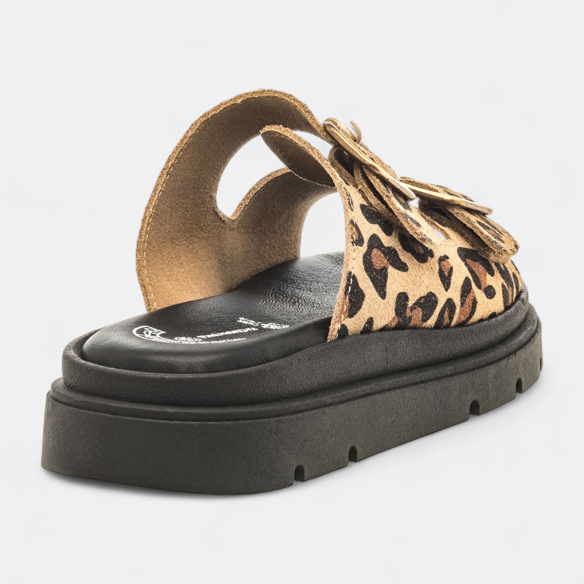 Mules Femme en cuir taupe