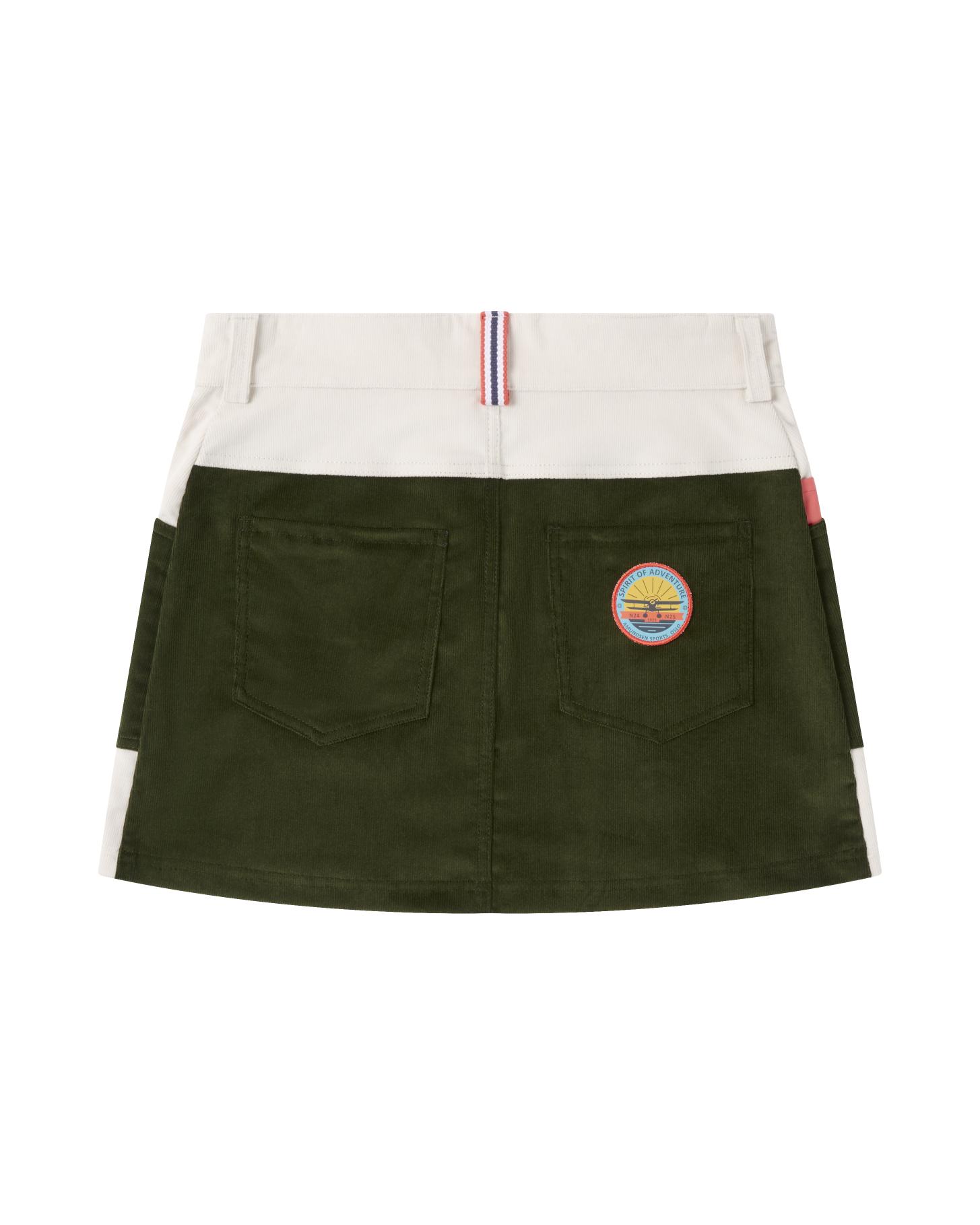 Amundsen Cord Skirt Womens Natural/Olive