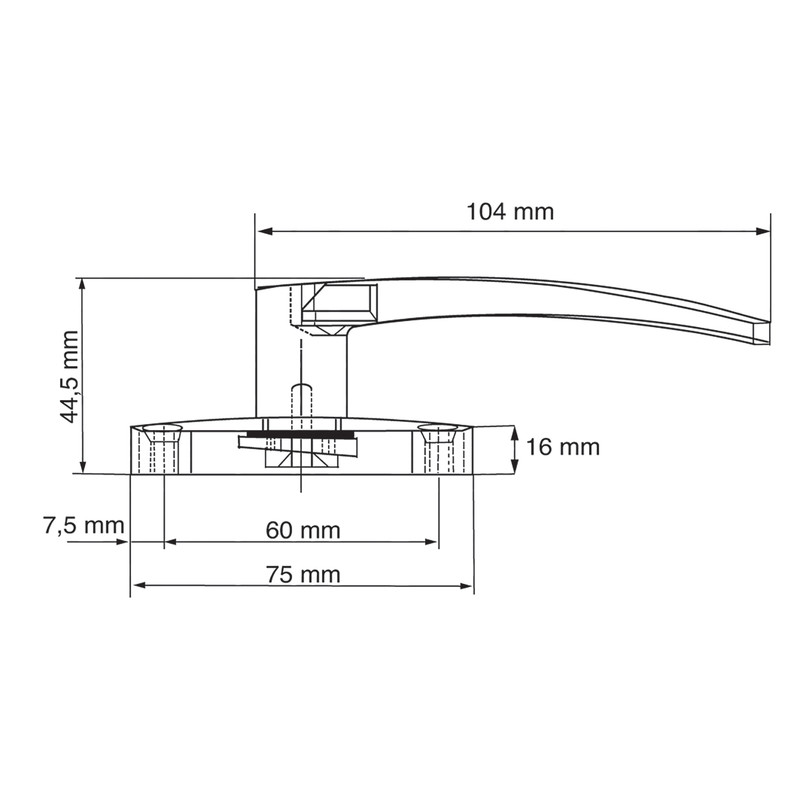 DX Raamsluiting RVS finish Links