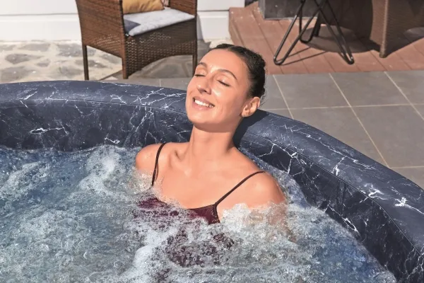 Bestway Lay-Z-Spa 6001W, 1250 L, 7 person(er), Rund, Boble/Jet massage, ABS, Polypropylen (PP), Polyvinylchlorid (PVC), Brun